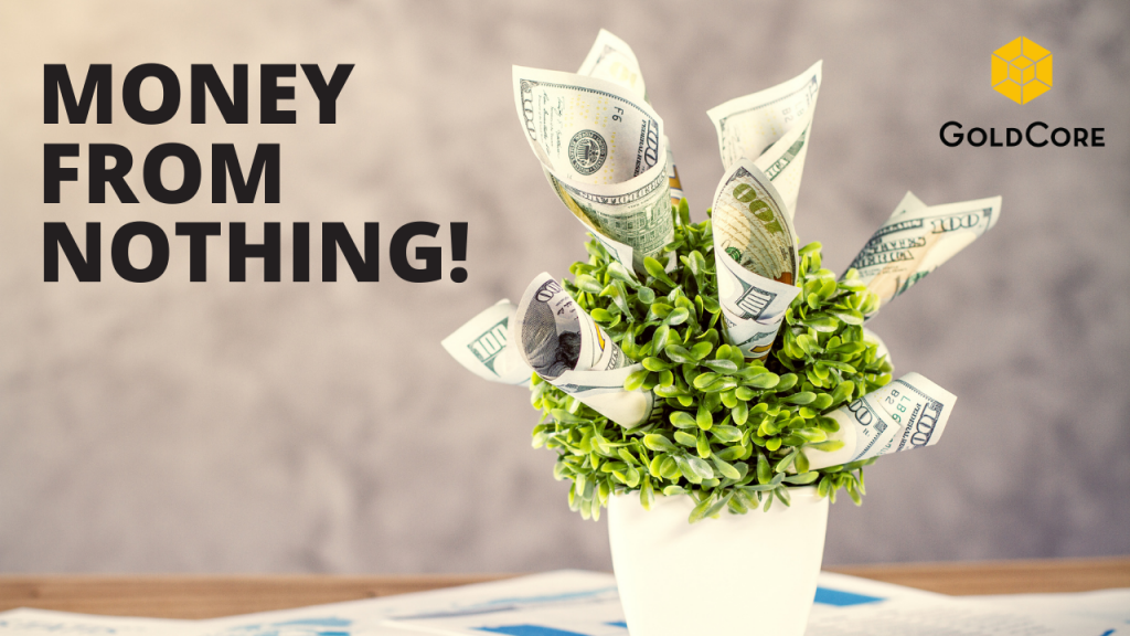 Money growing on a plant.