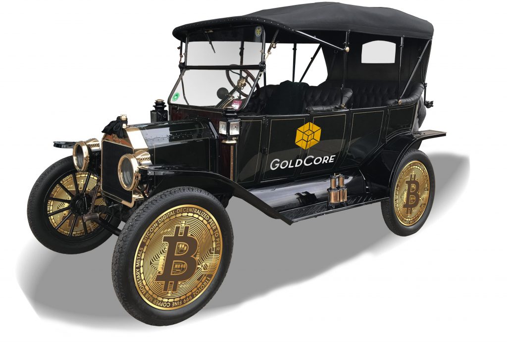 Model T Ford with Bitcoin Wheels