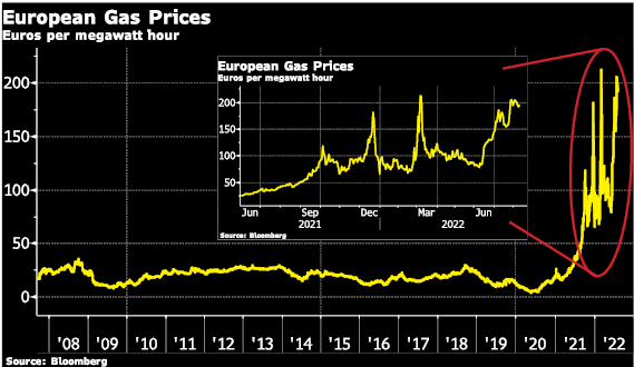 Energy Crisis: European Gas Prices Chart